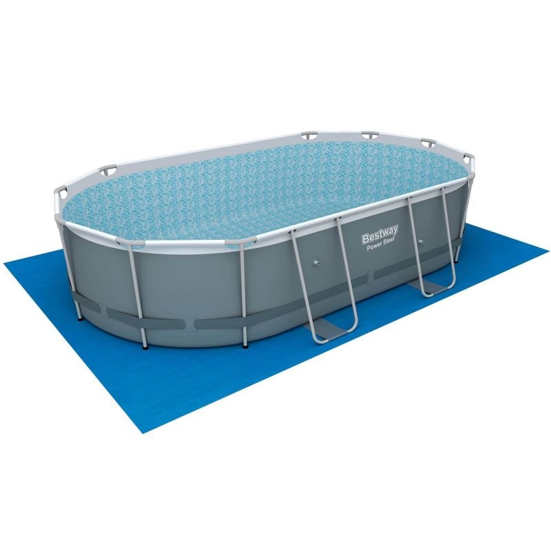 Swimming Pool-Bestway Power Steel 16' x 10' x 42″ Above Ground Frame Swimming Pool Set w/ Pump