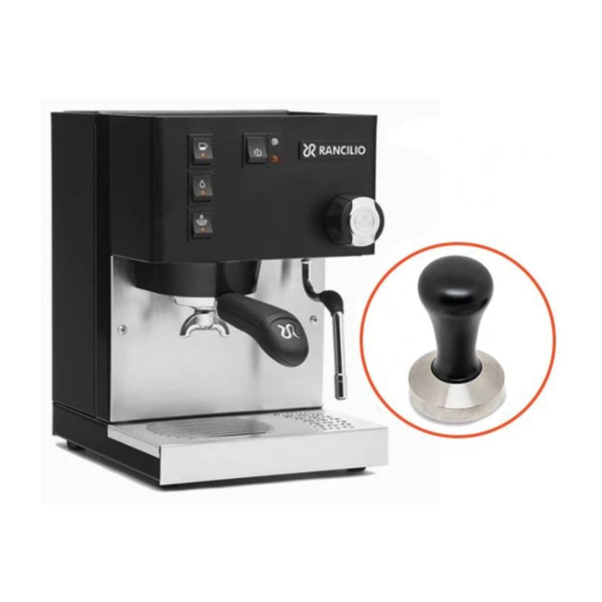 Rancilio Silvia M V6 Espresso Machine (Limited Edition Black and Stainless Steel)