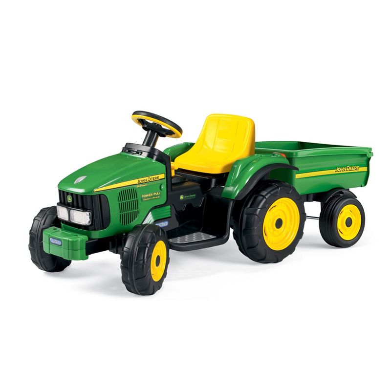 Peg Perego 6V John Deere Power Pull Tractor Powered Ride-On – Green