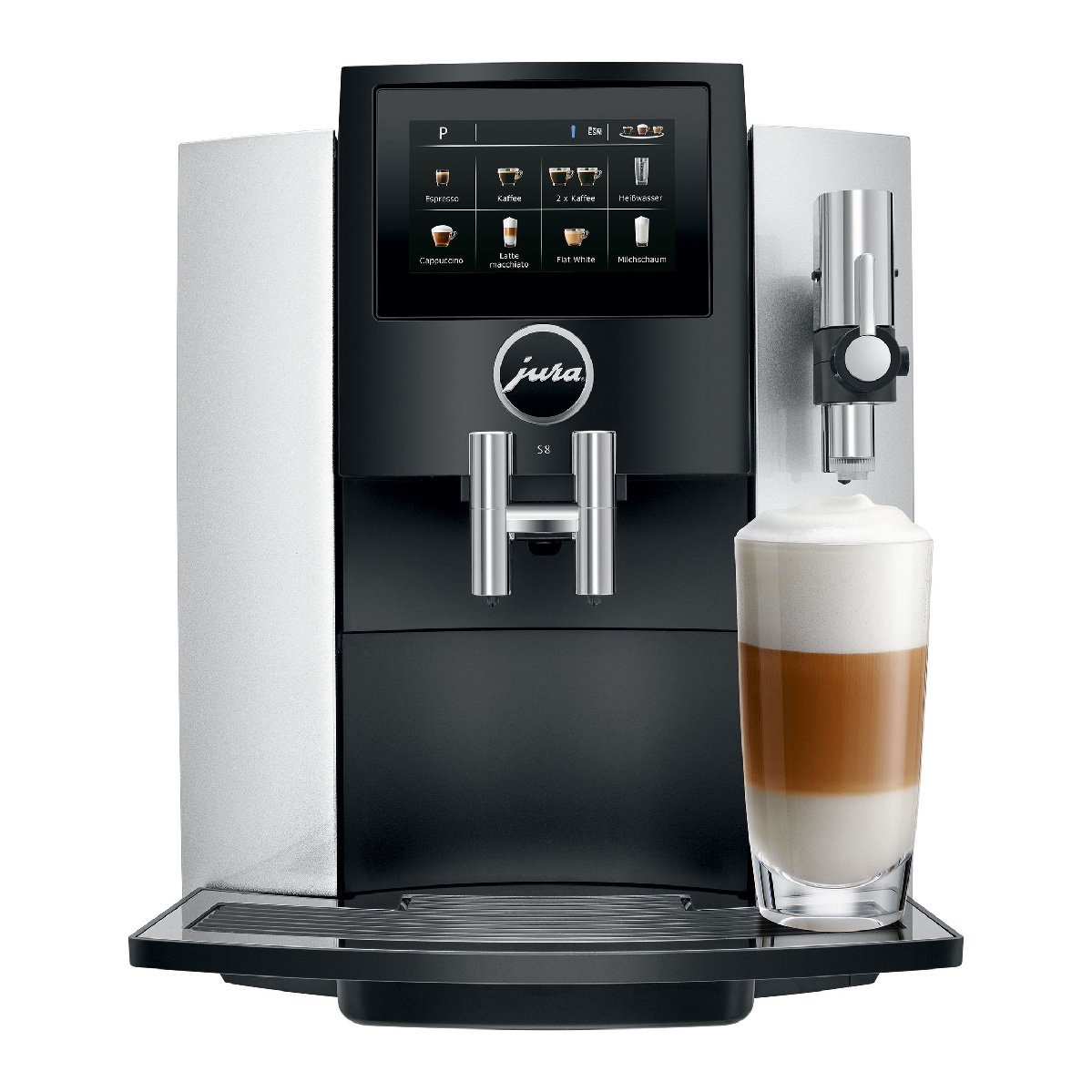 Jura S8 Super Automatic Coffee & Espresso Machine (Moonlight Silver)07610917152100