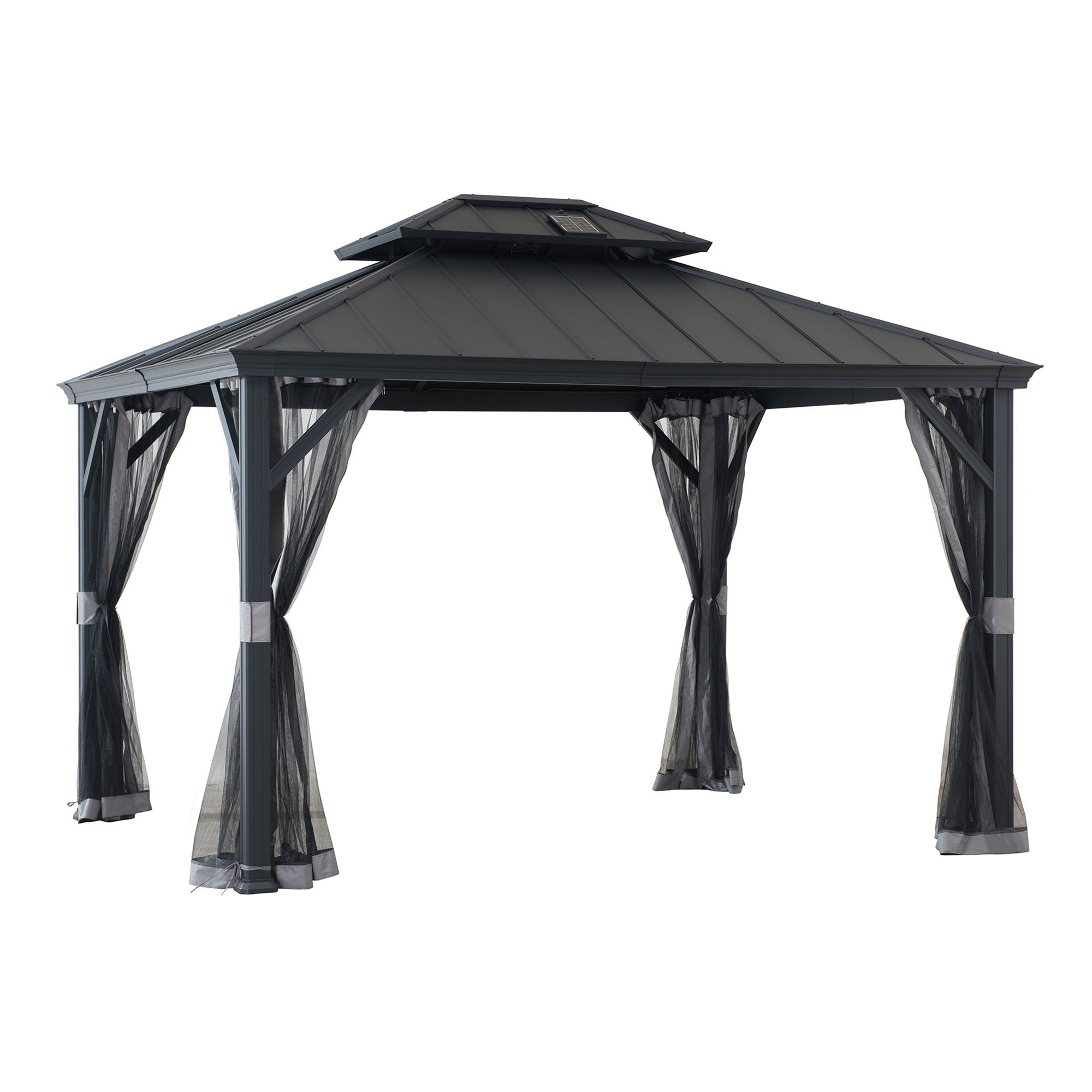SummerCove 10 ft. x 12 ft. Solar Powered Hardtop Gazebo