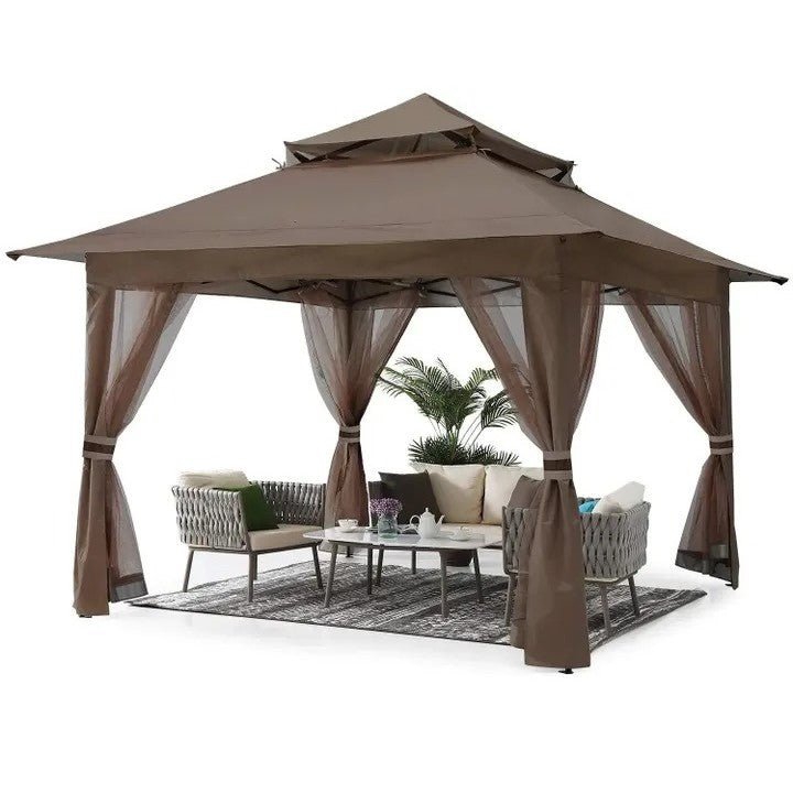 13″x13″ Gazebo Tent Outdoor Pop up Gazebo Canopy Shelter with Mosquito Netting