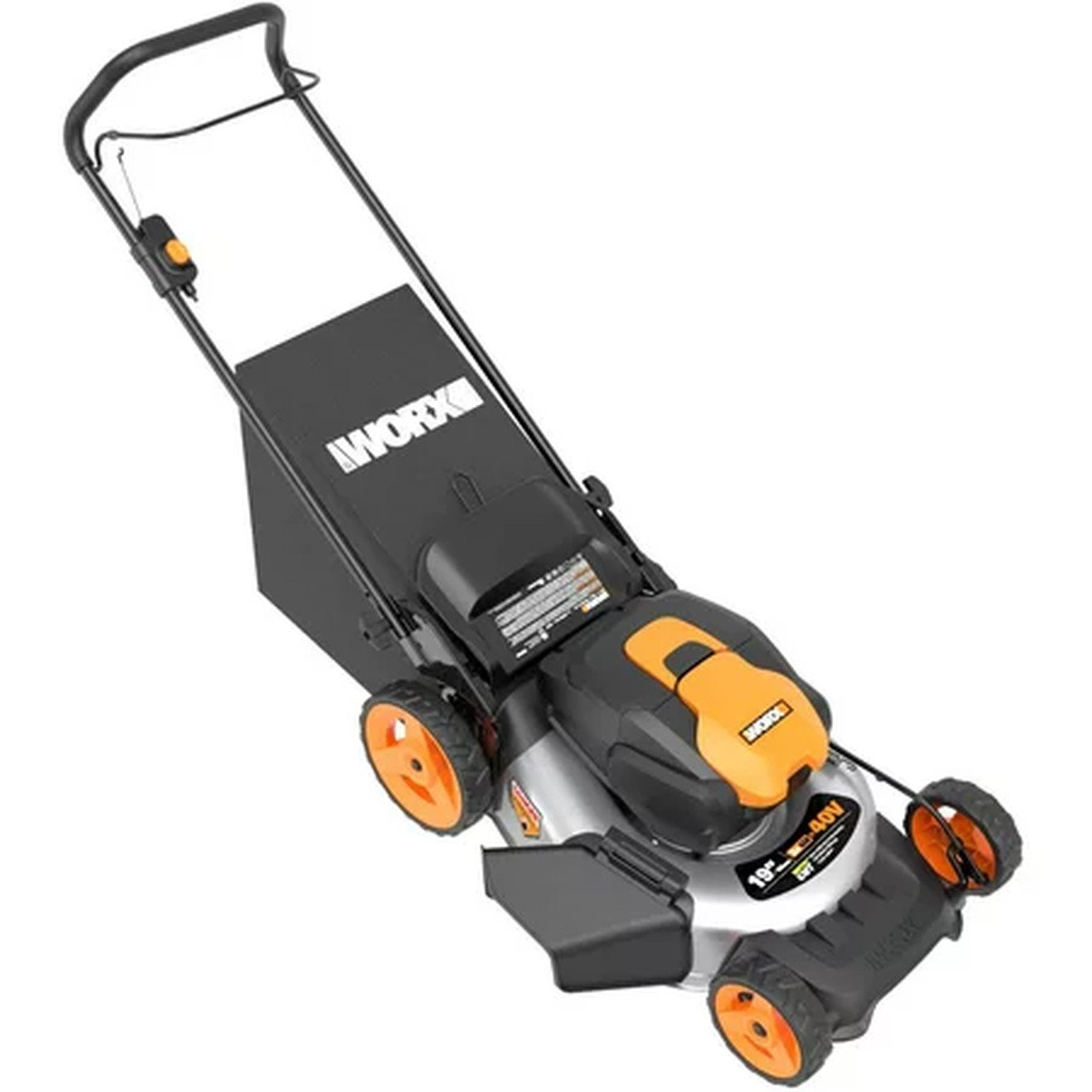 Worx 40V Power Share 5.0 Ah 20' Lawn Mower w/ Mulching and Side Discharge Capabilities (2x20V)