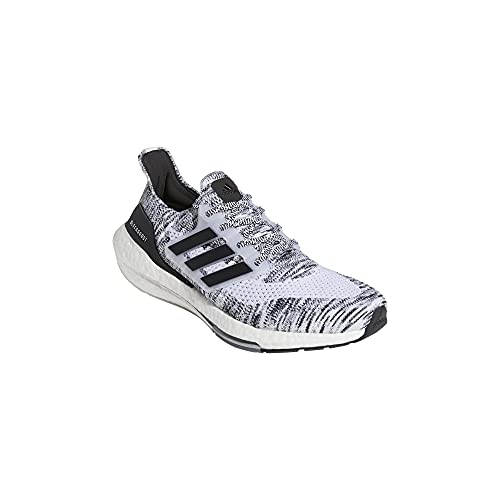 adidas Men's Ultraboost 21 Running Shoe, White/Black/Black, 7.5