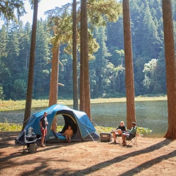 10-Person Camping Tent with Dark Room Technology, Blue