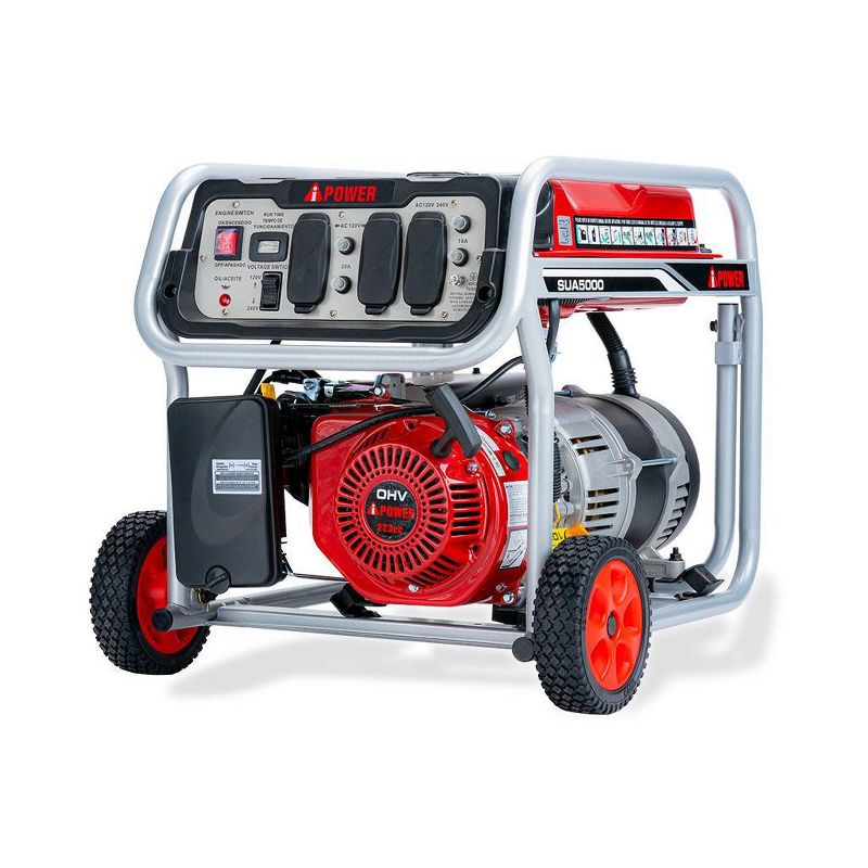 5000 Watt Gasoline Powered Portable Generator Manual Start – A-iPower