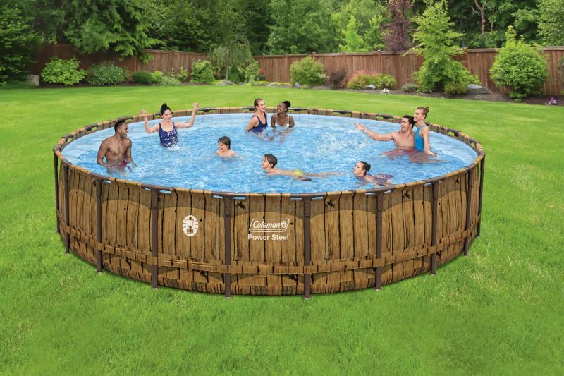 Pool Coleman-Power Steel 22' x 52″ Round Above Ground Pool Set