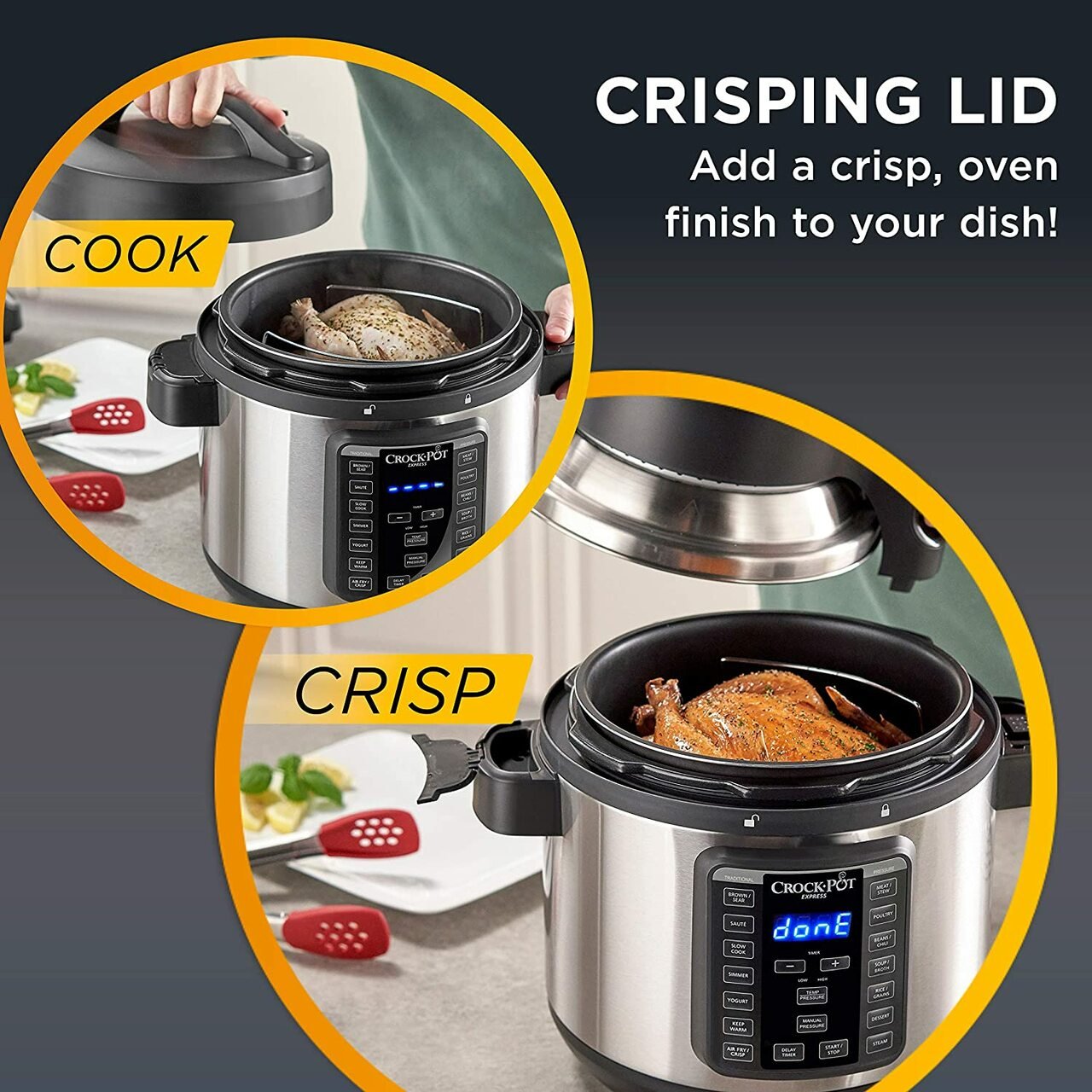 Crock-Pot SCCPPA800-V1 Express Crisp 8-Quart Pressure Cooker