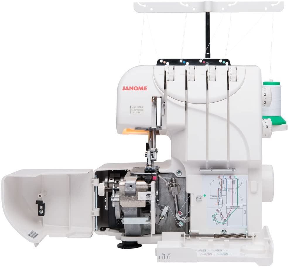 Janome MOD-8933 Serger with Lay-in Threading, 3 and 4 Thread Convertible with Differential Feed