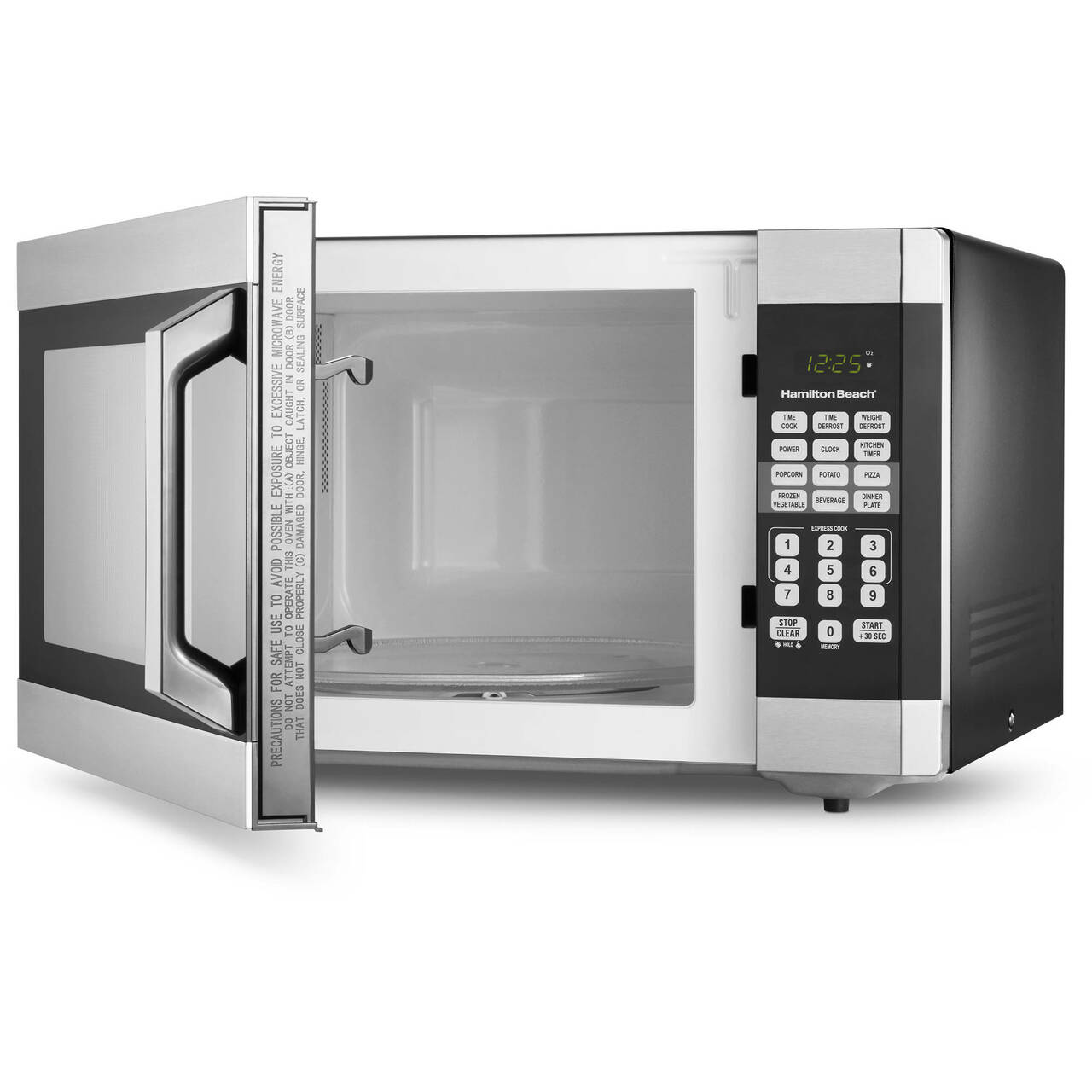 Hamilton Beach 1.6 Cu. Ft. Digital Microwave Oven, Stainless Steel