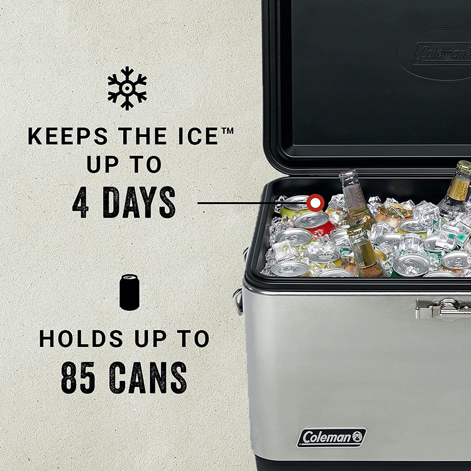 Coleman Ice Chest | Reunion 54 Quart Steel Belted Cooler