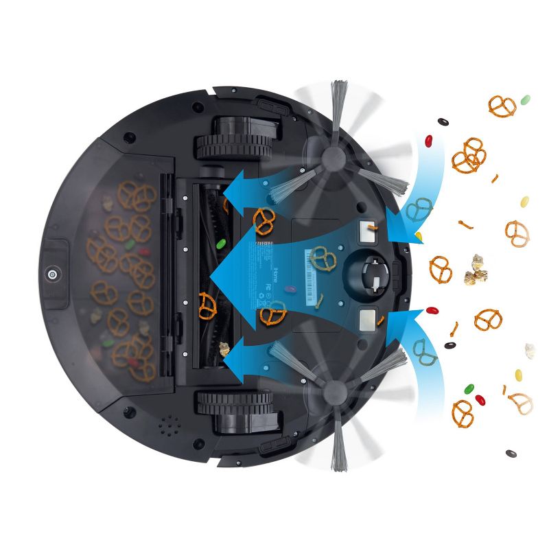 iHome AutoVac 2 in 1 Robot Vacuum & Mop with HomeMap Navigation/Mapping, Strong Suction Power – Black