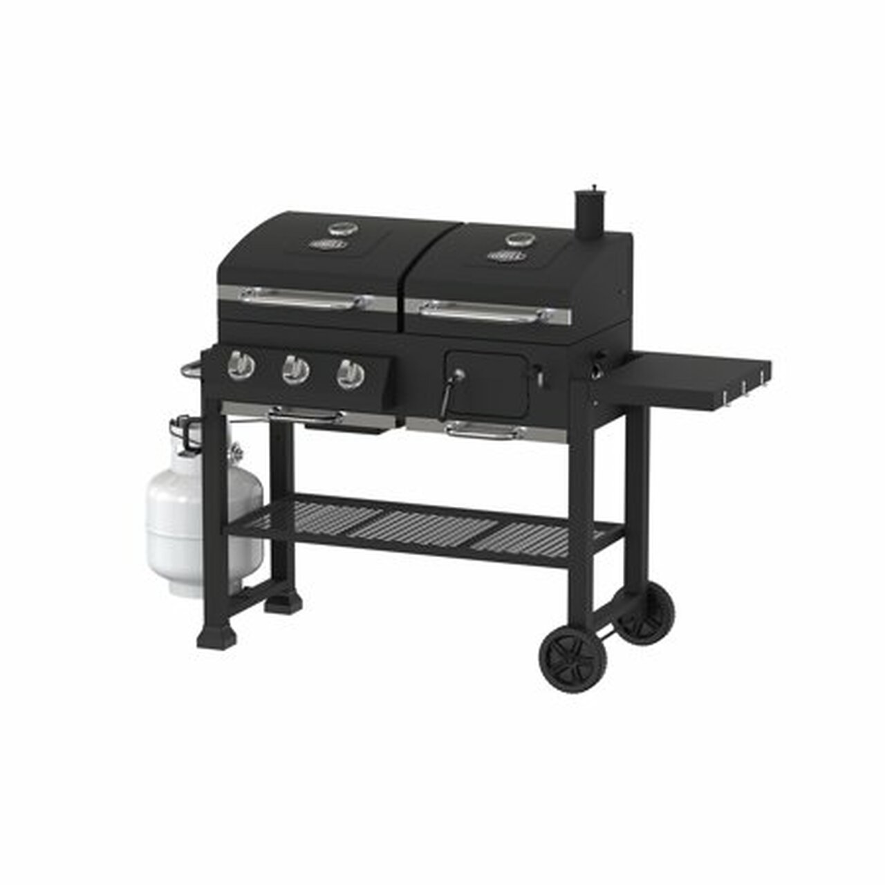Expert Grill 2 in 1 Dual Fuel 3 Burners Gas and Charcoal