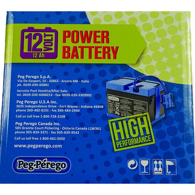 Peg Perego 12 Volt Rechargeable Battery