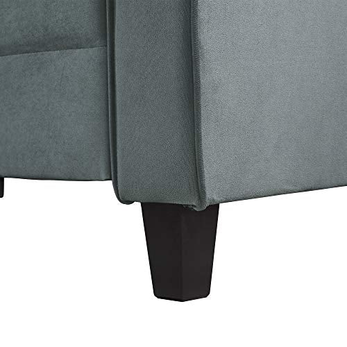 Sofa Set Morden Style Couch Furniture Upholstered Armchair, Loveseat and Three Seat for Home or Office (3-Seat) Gray