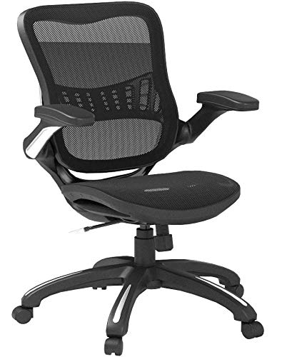 Office Star Mesh Back & Seat, 2-to-1 Synchro & Lumbar Support Managers Chair, Black