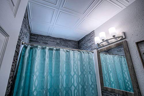 A la Maison Ceilings R24 Line Art Foam Glue-up Ceiling Tile (256 sq. ft./Case), Pack of 96, Plain White