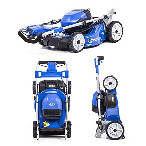 KT Kobalt 80-Volt Max Brushless Lithium Ion 21-in Self-propelled Cordless Electric Lawn Mower (Battery Included)