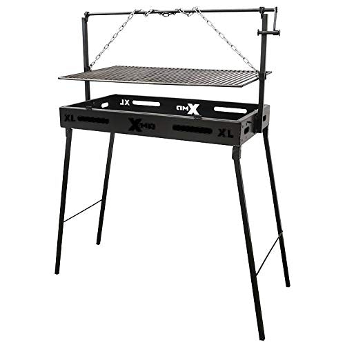 XMETAL Portable Charcoal Grill, XL Version, Steel Rods Style
