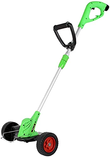 FREEZYMAN Electric Hand Push Lawn Mower Wheel Rechargeable Household Small Multifunctional Lawn Lithium Battery Mower Lawn Mower Cutting Diameter 23 cm (Size : 18.8F one Battery and one Charge)