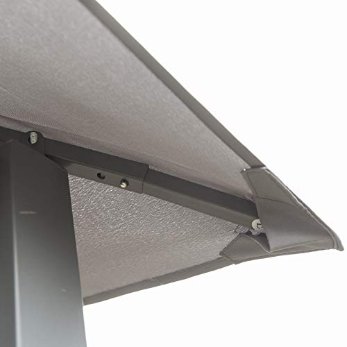 Outsunny 10' x 10' Soft Top Patio Gazebo Outdoor Canopy with Unique Geometric Design, Steel Frame, & Weather Roof Grey