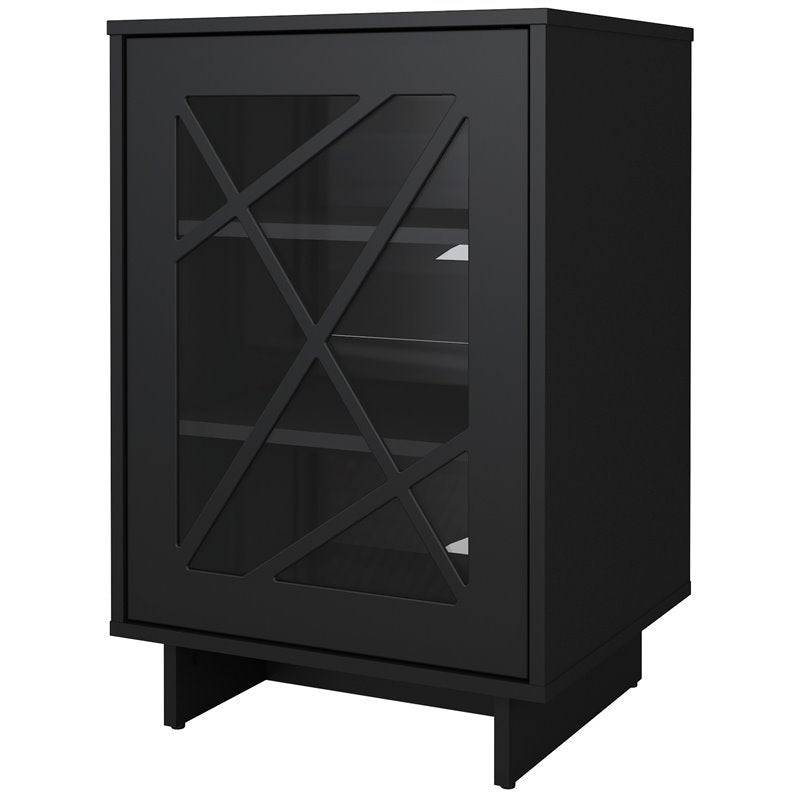 131106 Paragon 1 Door Storage Cabinet Black