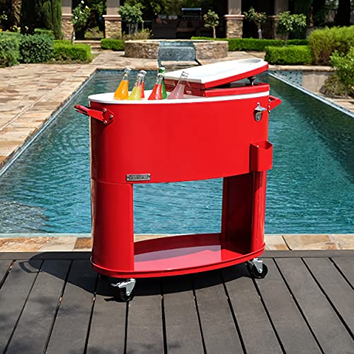 Permasteel PS-A207-RD Patio Cooler, Red