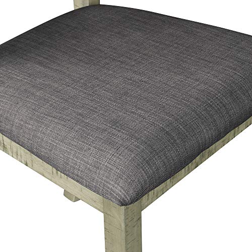 Harper & Bright Designs 6 Piece Rustic Style Dining Table Set Wood Kitchen Table Set with Table, Bench and 4 Chairs, Gray