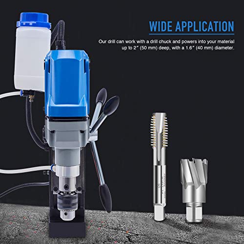 CO-Z 1100W Magnetic Drill Press with 1.6 Inch Boring Diameter, Power Mag Drill 2700lbf Electromagnet Portable Drilling Machine for Any Surface and Home Improvement