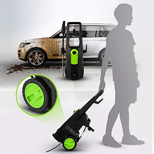 TEANDE 3500 PSI Electric Pressure Washer, High Pressure Washer, Professional Washer Cleaner Machine with 4 Interchangeable Nozzles,2.6 GPM,1800W(Green)