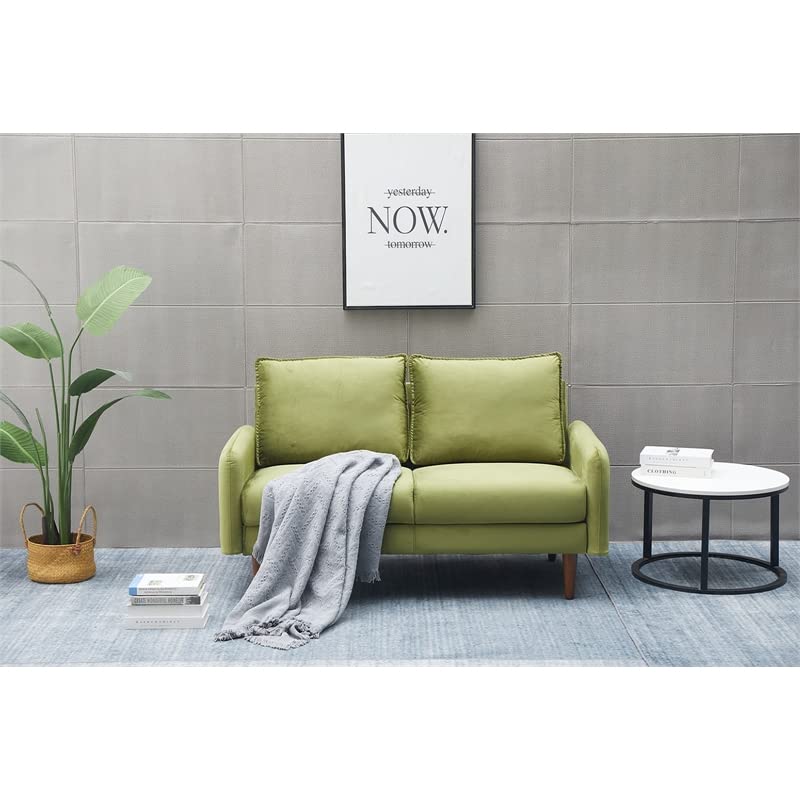Kingway Furniture Hambrok Velvet Living Room Loveseat in Army Green