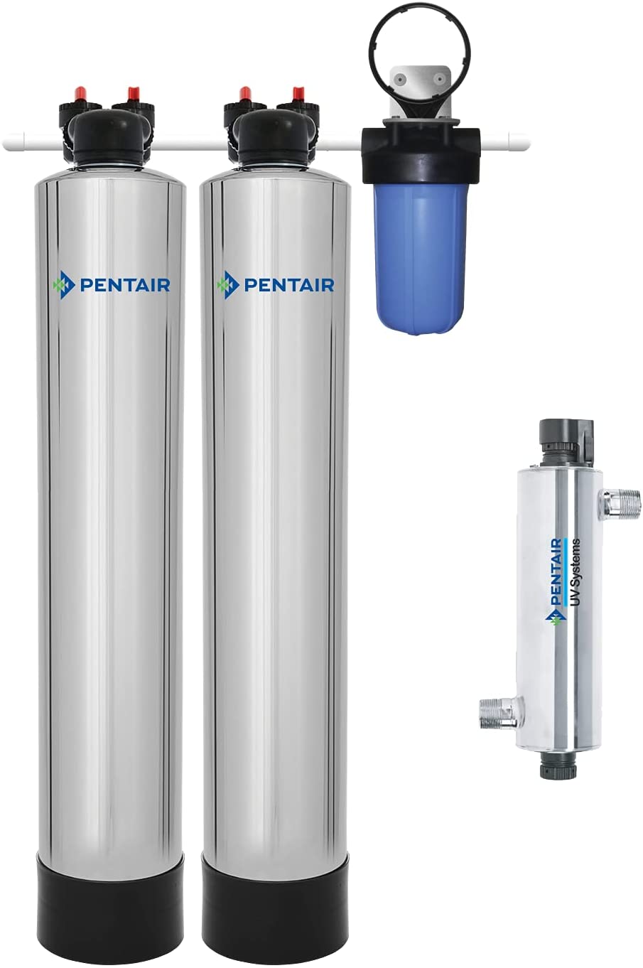 Pentair Pelican PSE2000-PUV-14-P Whole House Water Filtration and NaturSoft Water Softener Alternative with UV New