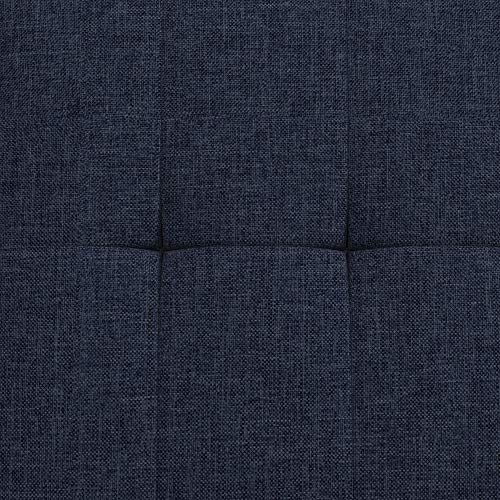 DHP Haven Small Space Sectional Futon Sofa, Blue Linen