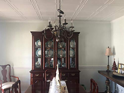 A la Maison Ceilings R24 Line Art Foam Glue-up Ceiling Tile (256 sq. ft./Case), Pack of 96, Plain White