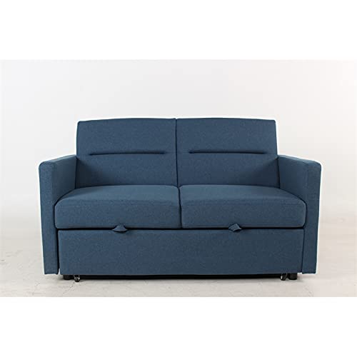 Kingway Furniture Bhrampton Microfiber Sleeper Sofa in Blue
