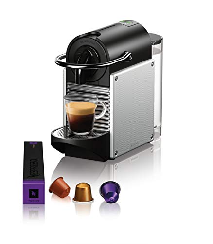 Nespresso Pixie Coffee and Espresso Machine by DeLonghi with Aeroccino, Aluminum