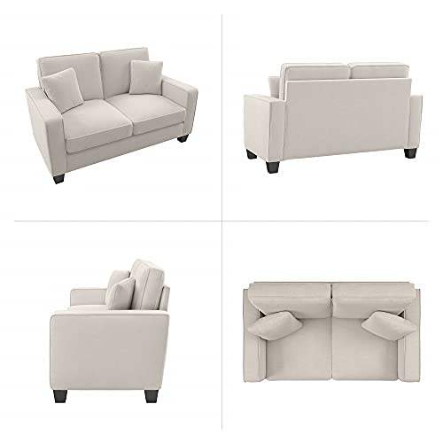 Bush Furniture Stockton Loveseat, 61W, Light Beige Microsuede