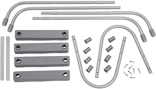 ZRB Portable Ground Swimming Pool, 84cm Swimming Pool Double Sided Ladder for Above Ground High Wall Swimming Pool Non-Slip Steps Sturdy Safety (Excluding Pool)