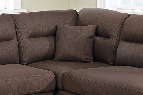 Bobkona Sectional Sofa Set Coffee