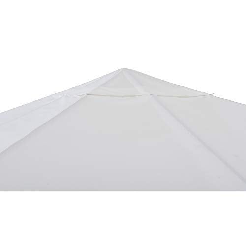 Sunjoy Marquis 10x10 ft. Steel Gazebo, White and Black