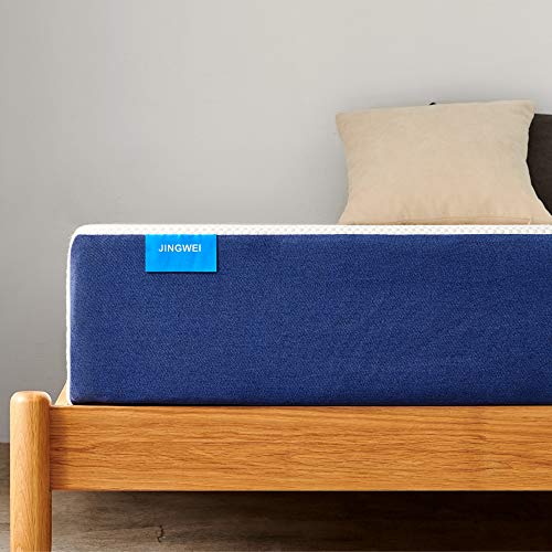 JINGWEI Queen Mattress, 10 inch Gel Infused Memory Foam Mattress in a Box, Premium Bed Mattress with Breathable Soft Cover - Medium Firm Feel-Ventilated Design for Sleep Supportive & Pressure Relief