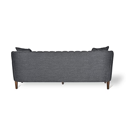 Christopher Knight Home Ansonia Sofas, Charcoal + Dark Walnut