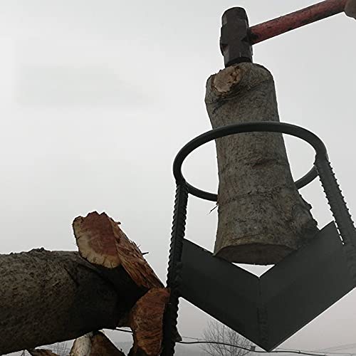 zlw-shop Easy Firewood Splitter Manual Kinding Log Wood Splitter with Square Base 20.4″ (H) Wedge Kindling Wood Splitting Tool for Highland Farms