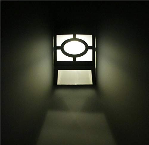 REWD Waterproof Outdoor Wall Lights Solar Lights OutdoorWireless Motion Sensor Lights with 270° Wide Angle IP65 Waterproof for Deck Fence Post Door Wall Yard and Garage, Yard, Garage, Deck, (4PACK)