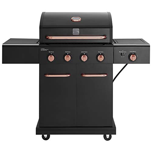 Kenmore PG-A40409S0LB-2 4 Burner Outdoor Patio Gas BBQ Grill, Black and Copper