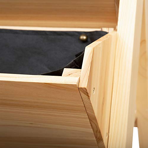 Outsunny 47'' 3-Tiers Wooden Raised Garden Bed Plant Stand with Side Hooks, Storage Clapboard for Tools, Great for Flowers Herbs Vegetables, Natural