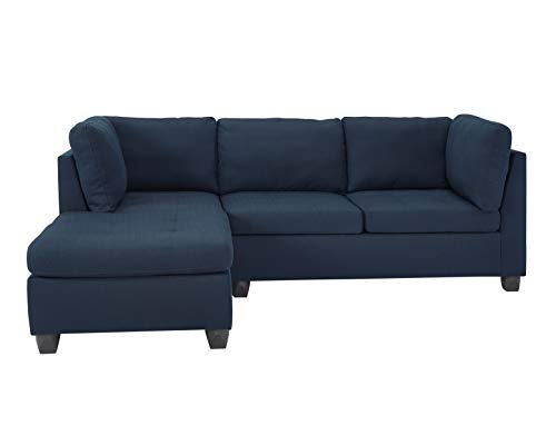 Wide Linen Left Hand Facing Sofa & Chaise