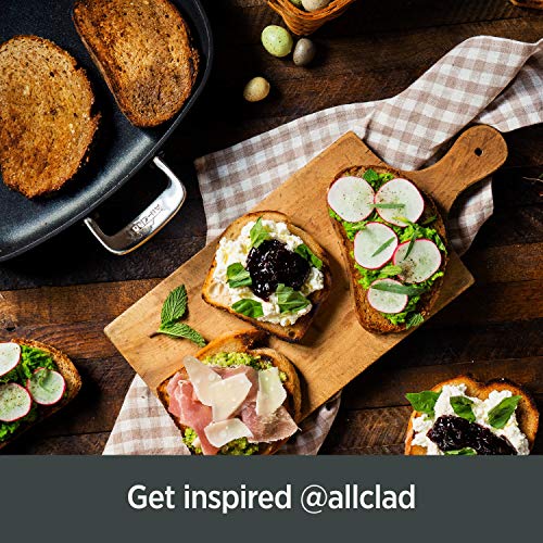 All-Clad Essentials Nonstick Hard Anodized Cookware Set, 10-Piece, Black