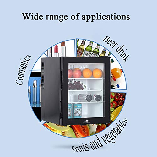 Upright Freezer with Door Lock, Compact Single Door Vertical Freezer, Table Top Mini Fridge for Office Dorm Or Apartment, 30L,mirror door