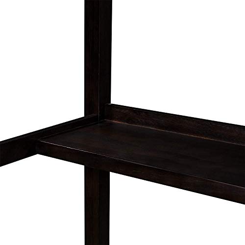 Harper & Bright Designs Twin Loft Bed , Loft Bed with Desk and Storage Shelves, Rubber Wooden Kids Loft Bed Twin , No Box Spring Needed (Twin,Espresso)